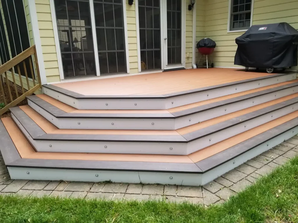 Finished deck with TimberTech decking