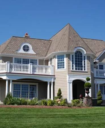 Large coastal home with PVC decking and trim