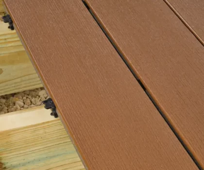 EdgeLoc fasteners installed with TimberTech grooved edge decking