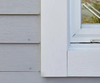 new pvc trim on window
