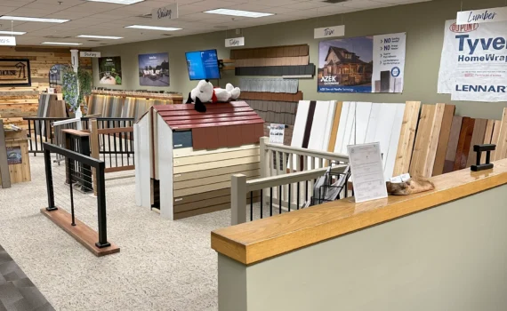 showroom in building materials retailer